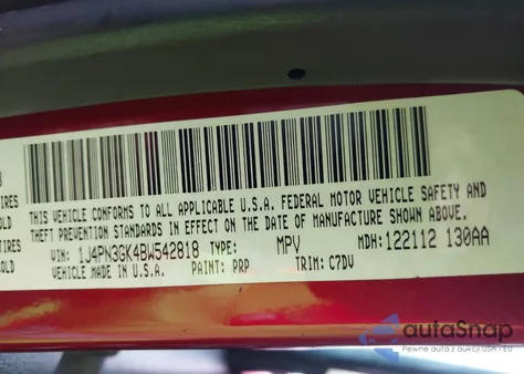 2011 Jeep Liberty Renegade from USA, damaged, VIN 1J4PN3GK4BW542818